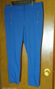 Electric Blue LOFT Skinny Zipper Pocket Pants